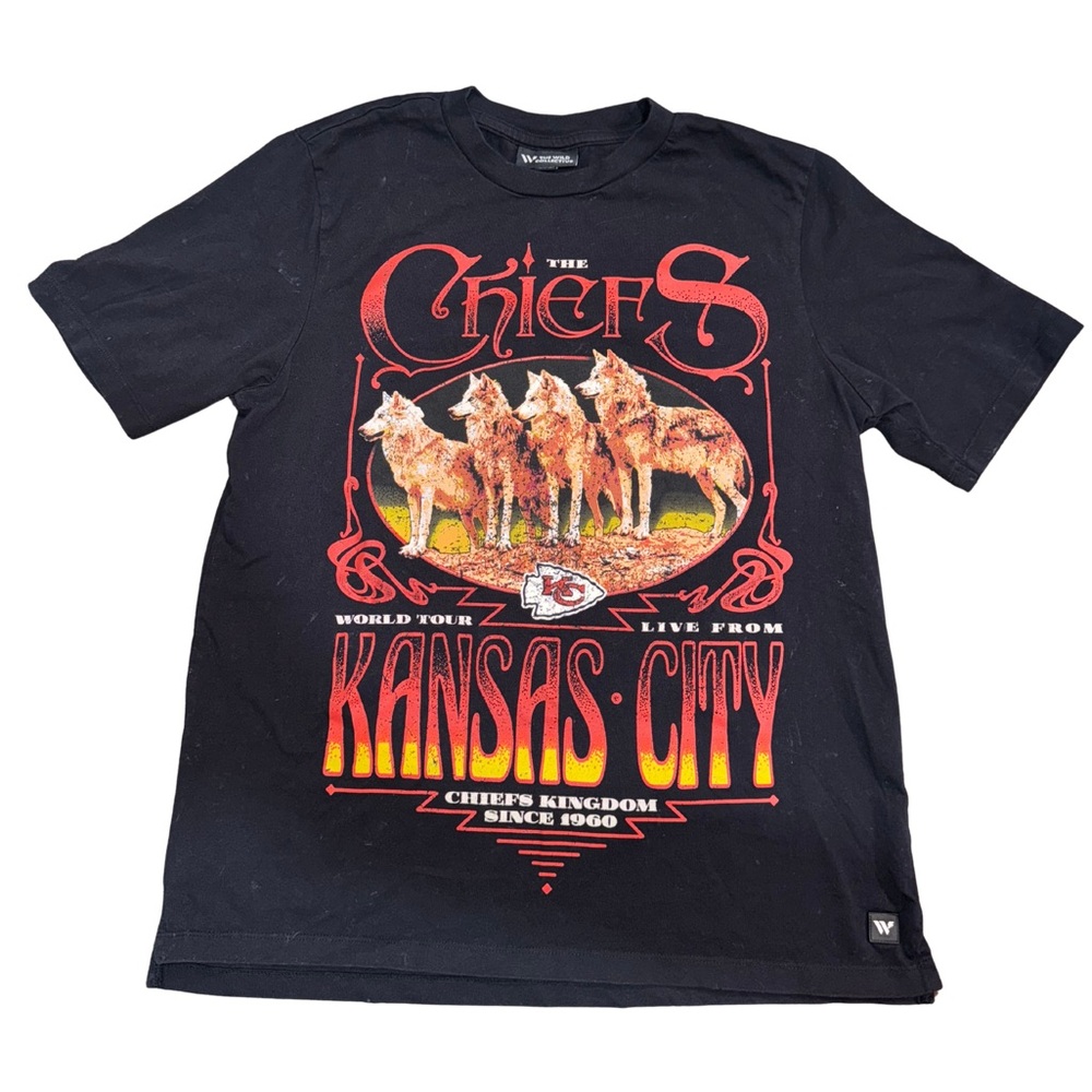 Kansas City Chiefs T-Shirt NFL Wolf Pack Men's Small Football Official Licensed